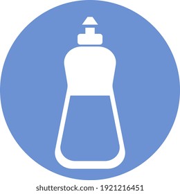 Jabón lavavajillas, ilustración, vector sobre fondo blanco.