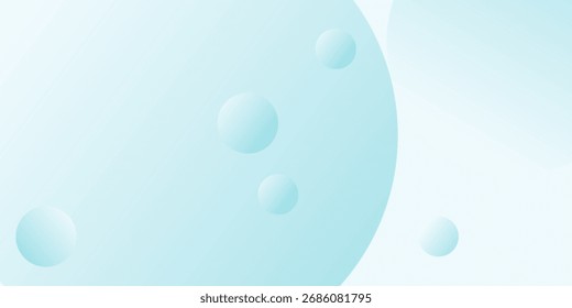 Disign abstract Background. Soft Gradient with minimal bounce ball with shadow and light effect. Realistic 3d bubble vector