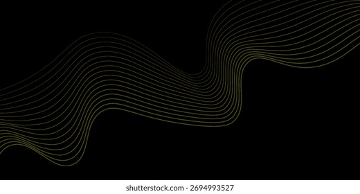 Diseño Diseño de fondo abstracto negro. Moderno patrón de línea ondulada en colores monocromos. Vector