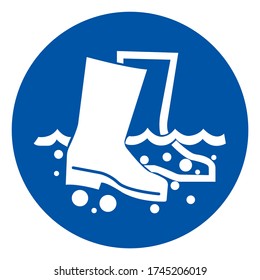 Disinfect Boots Symbol Sign, Vector Illustration, Isolate On White Background Label. EPS10 
