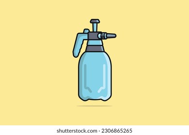 Desinfizieren und reinigen von Spray-Flaschen Vektorgrafik. Das Icon des Home Reinigungs-Service-Objekts Reinigung der Spritzflaschendüse Nahaufnahme des Vektordesigns.