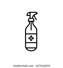Icono de desinfectar. Gráfica vectorial plana en fondo blanco.