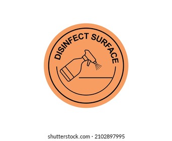 Disinfect Surface Icon Vector Illustration 