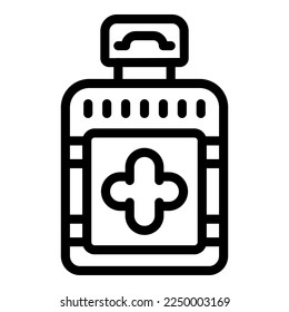 Disinfectant bottle icon outline vector. Clean hand. Spray hygiene
