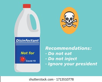 Disinfectant bottle not suitable for covid-19