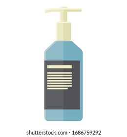Disinfectant bottle vector illustration. Antiseptic flat icon design.