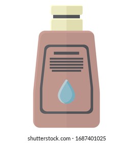 Disinfectant bottle vector illustration. Antiseptic flat icon design.