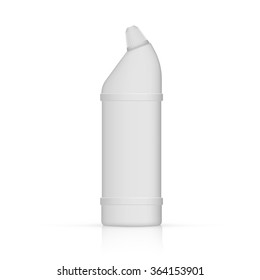 Disinfectant cleaner for the bathroom plumbing. Vector bottle of detergent for your design.