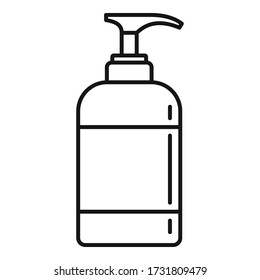 Disinfectant dispenser bottle icon. Outline disinfectant dispenser bottle vector icon for web design isolated on white background