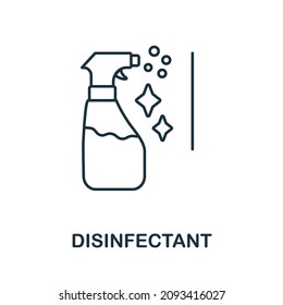 Disinfectant icon. Line element from cleaning collection. Linear Disinfectant icon sign for web design, infographics and more.
