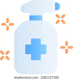 The disinfectant icon symbolizing a product that kills or removes germs and viruses. The icon is commonly used to indicate the presence of cleaning supplies or disinfection services