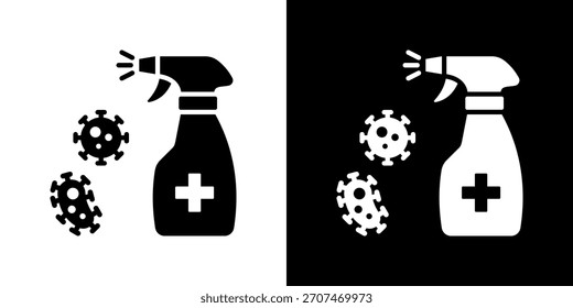 Ilustración vectorial de ícono desinfectante. Diseño De Estilo Plano Creado Para Una Flexibilidad Creativa En Versiones Claras Y Oscuras.