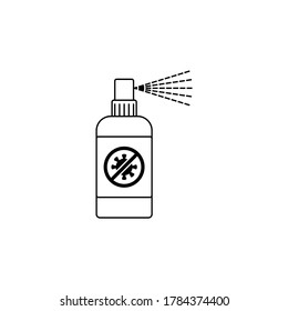 disinfectant line icon. Spray  vector