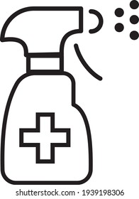 Disinfectant line icon - vector