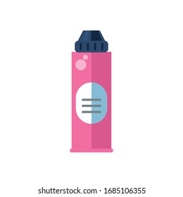 disinfectant plastic bottle product with drop flat style vector illustration