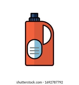 disinfectant plastic bottle product with drop flat style vector illustration