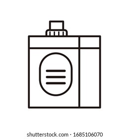 disinfectant plastic gallon bottle product line style vector illustration design