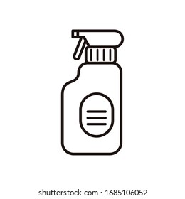 disinfectant spray bottle product line style vector illustration design
