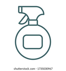 disinfectant spray bottle product line style vector illustration design