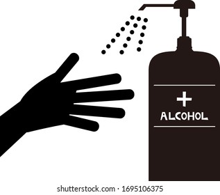 Ilustración vectorial de botellas desinfectantes. 