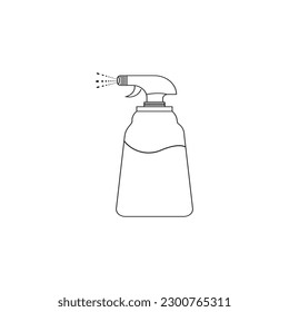 Disinfectant spray icon. liquid sanitizer protection eps 10 background.