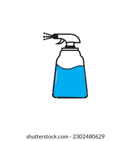 Disinfectant spray icon. liquid sanitizer protection eps 10 background.