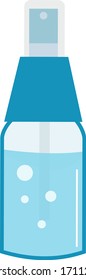 Disinfectant in the spray. Vector illustration isolated on a white background. Sanitizer. Hand and surface disinfection.