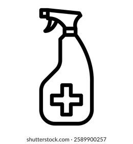 Disinfectant Spray Vector Line Icon Design For Personal And Commercial Use