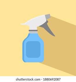 Concepto de diseño plano de botellas de pulverizador desinfectante. Diseño plano vectorial. Hogar de higiene e higiene personal. Icono de la botella de aerosol. Ilustración plana del icono vectorial de botellas de pulverización limpia para diseño web