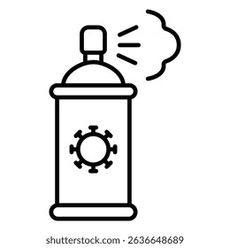 Disinfectant Vector Icon For Environmentally Safe Sanitization