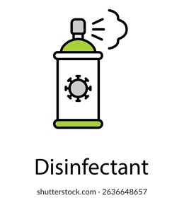 Disinfectant Vector Icon For Surface Sanitization Purpose