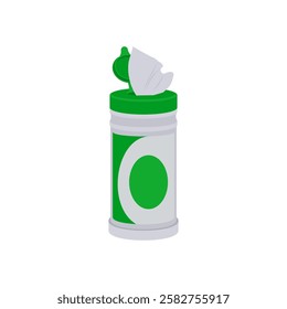 Disinfectant Wipes, Medicine Flat Vector Illustration - Isolated