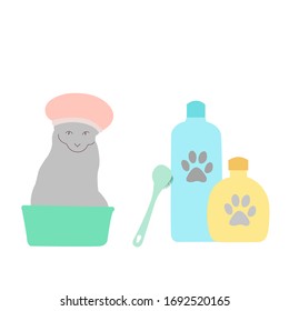 Disinfectants for pets. Prevent the spread of coronavirus. Vector