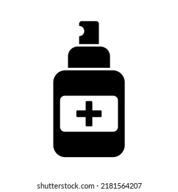 Disinfection black vector icon on white background