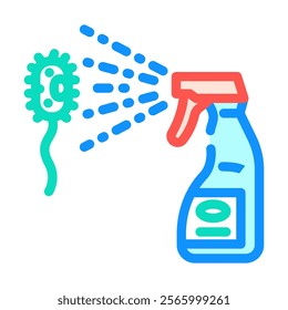 disinfection bleach color icon vector. disinfection bleach sign. isolated symbol illustration