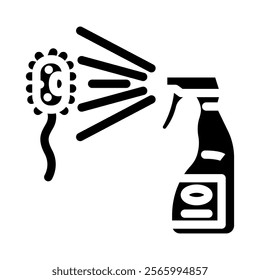 disinfection bleach glyph icon vector. disinfection bleach sign. isolated symbol illustration