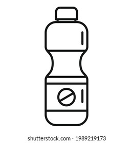 Disinfection bleach icon. Outline Disinfection bleach vector icon for web design isolated on white background