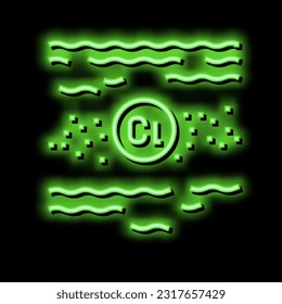 disinfection chlorin water neon light sign vector. disinfection chlorin water illustration