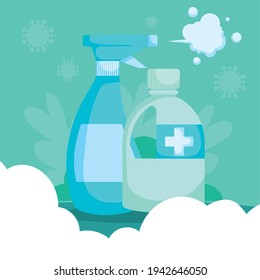 Disinfection and clean spray bottles