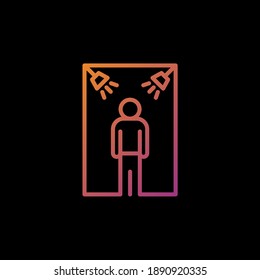 disinfection gradient outline Icon. corona virus vector illustration on black background