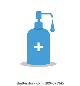 Disinfection. Hand sanitizer bottle icon, washing gel.
