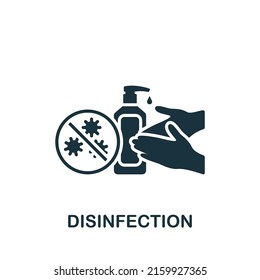 Disinfection icon. Monochrome simple Quarantine icon for templates, web design and infographics