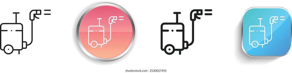 disinfection icon. Thin Linear, Regular and Button Style Design Isolated On White Background