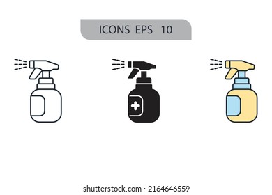 disinfection icons  symbol vector elements for infographic web