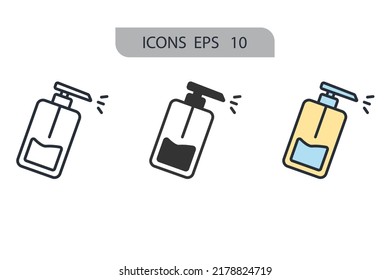 Disinfection icons  symbol vector elements for infographic web