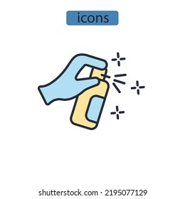 disinfection icons  symbol vector elements for infographic web