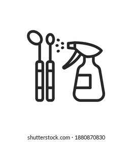 Disinfection instruments color line icon. Isolated vector element.