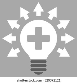 Disinfection Lamp vector icon. Style is bicolor flat symbol, dark gray and white colors, rounded angles, silver background.