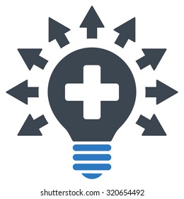 Disinfection Lamp vector icon. Style is bicolor flat symbol, smooth blue colors, rounded angles, white background.