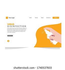 Disinfection Landing Page Vector Design